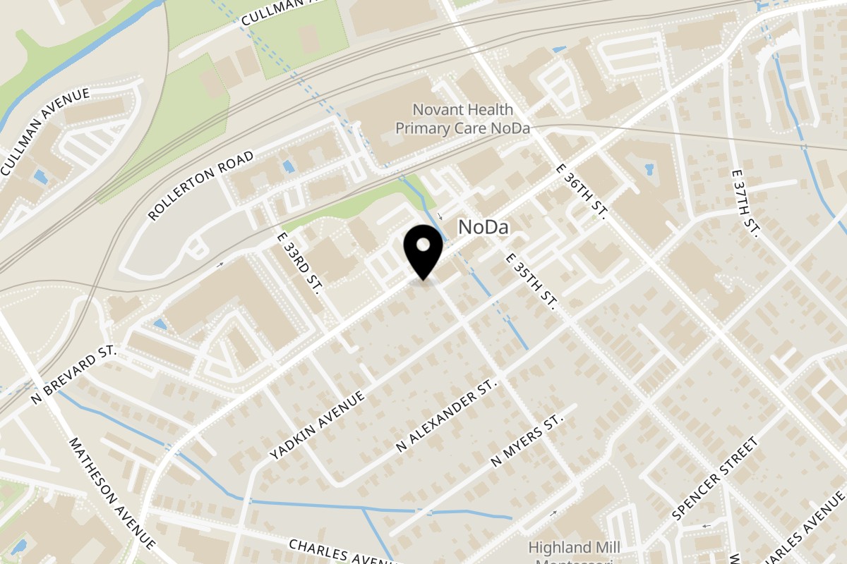 Map showing the location of Oh My Soul on 3046 N Davidson St in Charlotte